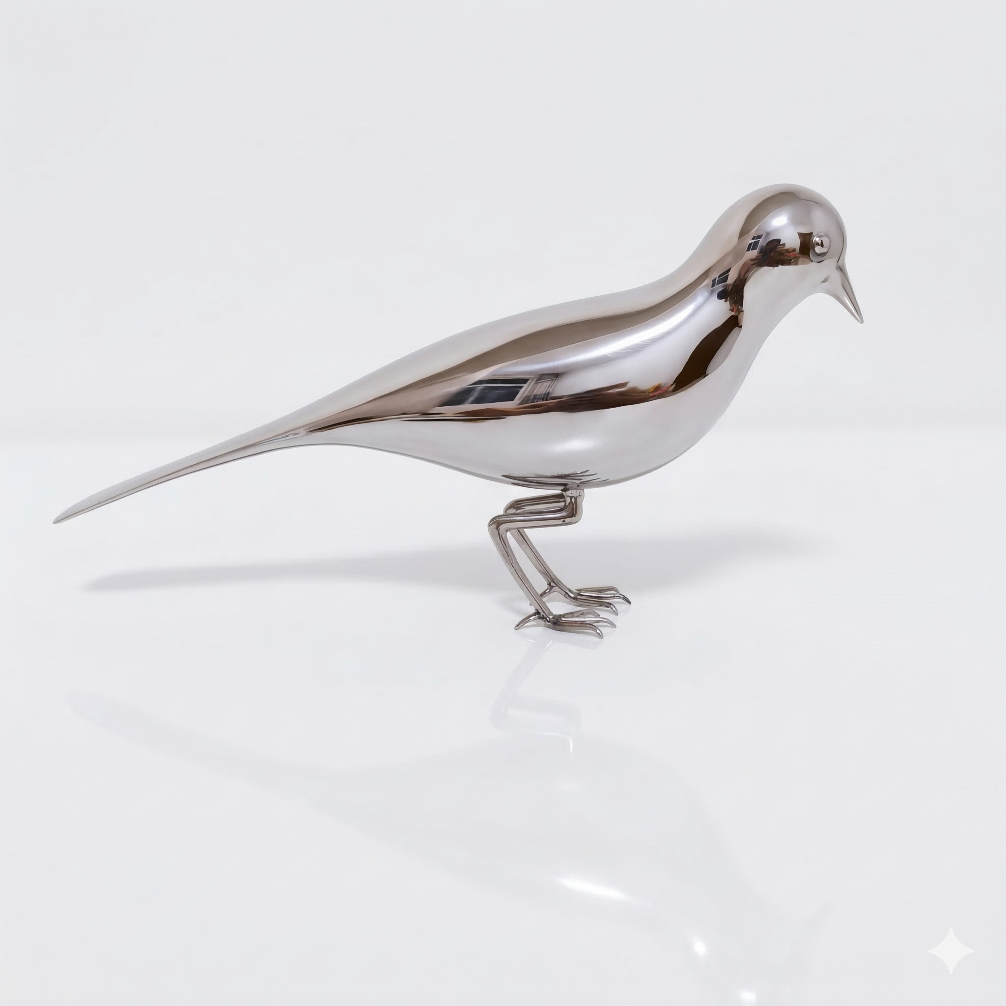 Mirror Bird Sculpture